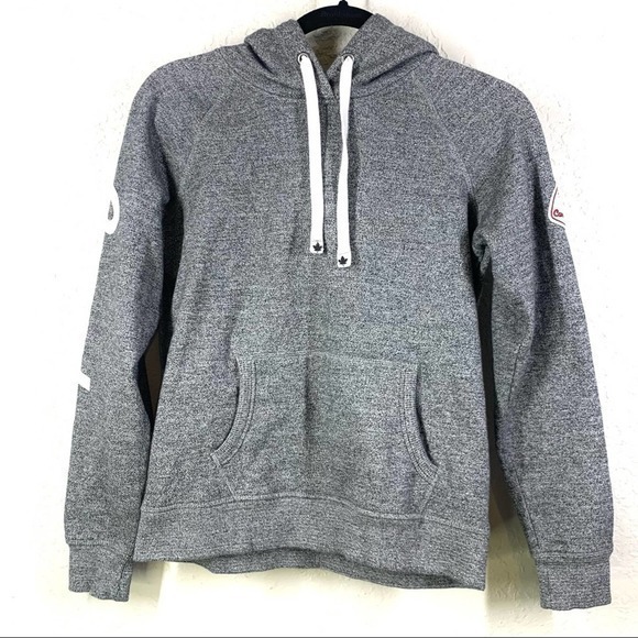 CANADIANA‎ Gray Melange Canada Pull-Over Hoodie - Picture 6 of 11